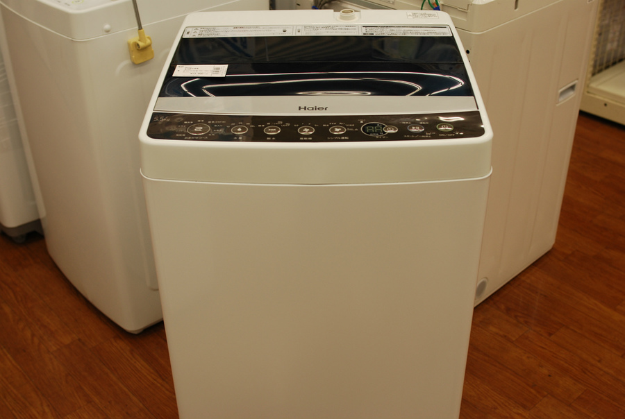 全自動洗濯機 Haier(ハイアール) 5.5kgJW-C5A 2018年製入荷致しました！【千葉みつわ台店】 [2020.01.23発行
