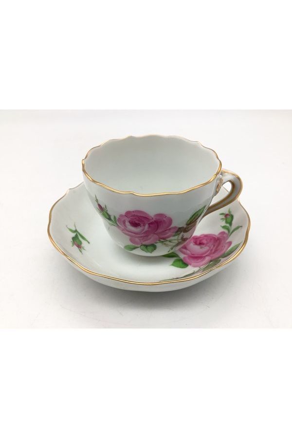 MEISSEN(マイセン)】デミタスカップ&ソーサー(ピンクローズ)が入荷致し 