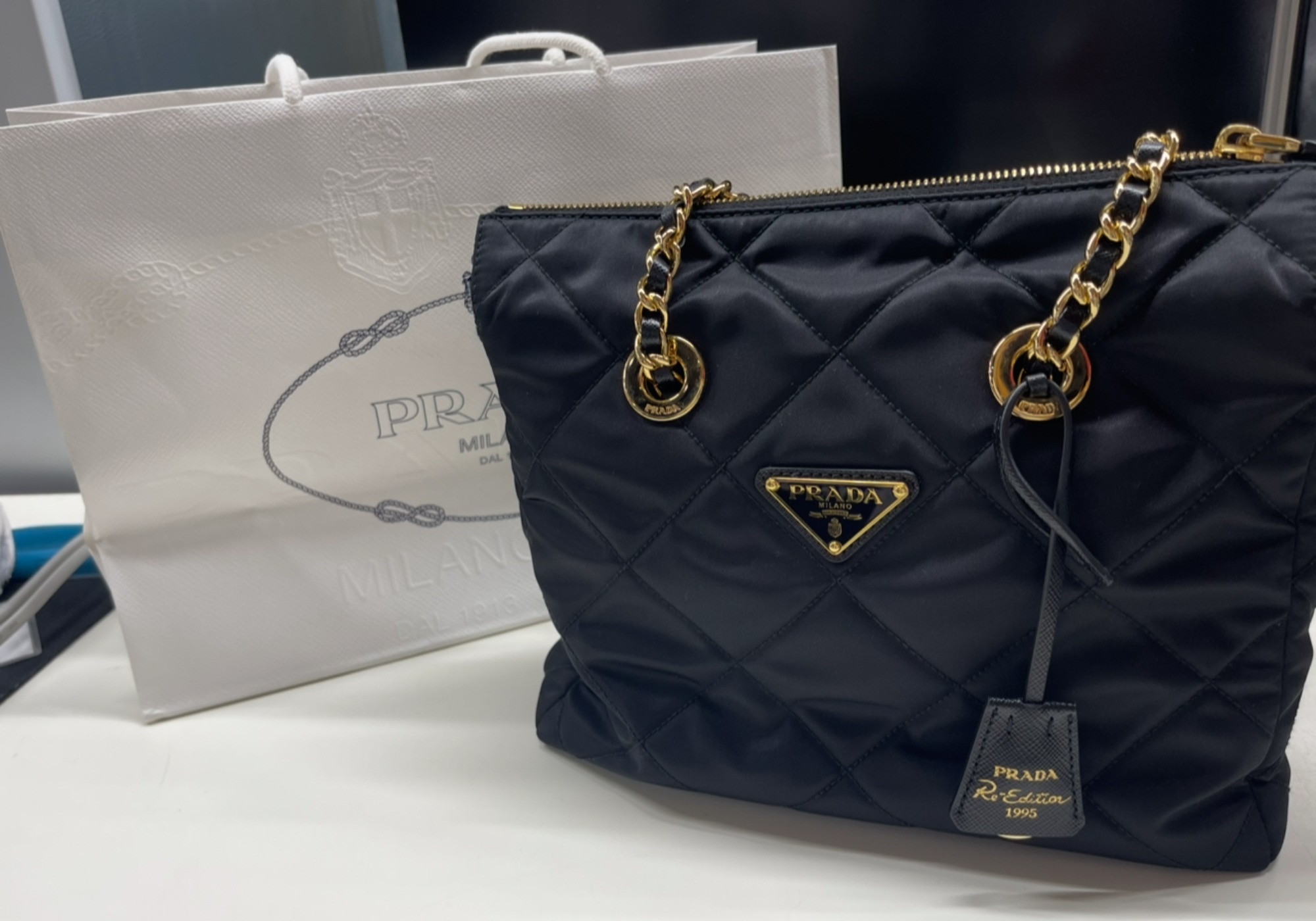 PRADA-プラダ】チェーンショルダーバッグ RE-EDITION 1BG468を