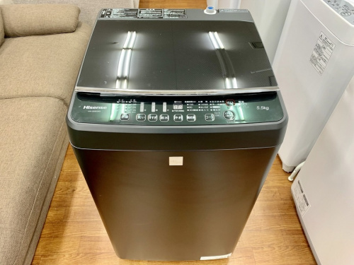 ハイセンスの簡易乾燥機能付洗濯機「HW-G55E5KK」が入荷いたし