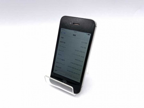 iPhone4s Apple MD235J/A SoftBank 16GB iOS9.3 本体のみ 程度:Bﾗﾝｸ