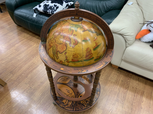中古品 地球儀 ワインラック スイス製地球儀ワインラックが買取入荷致しました！【千葉みつわ台店