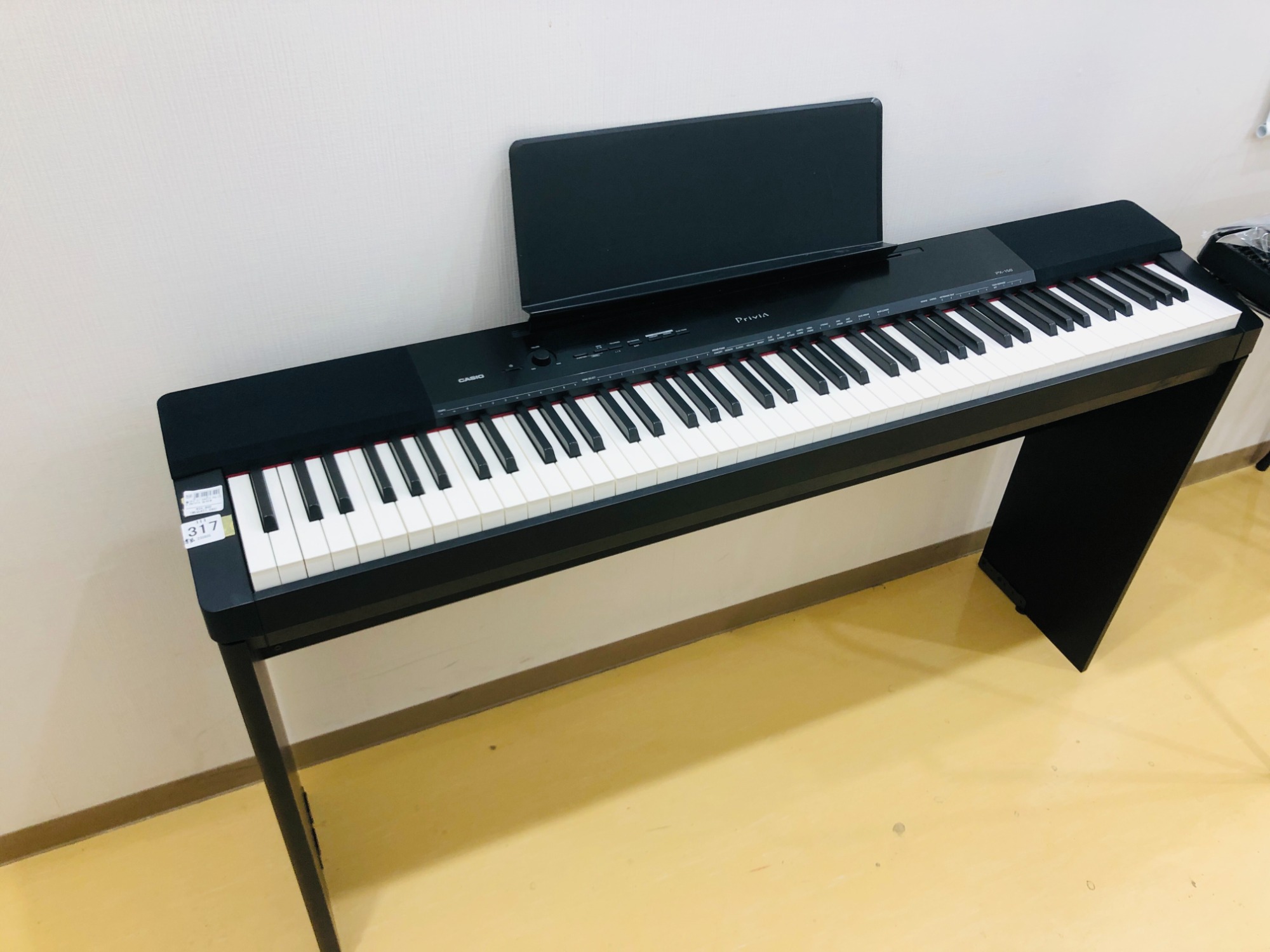 CASIO Privia 88鍵盤電子ピアノ PX-150 ホワイト 譜面台付属 取扱説明書有