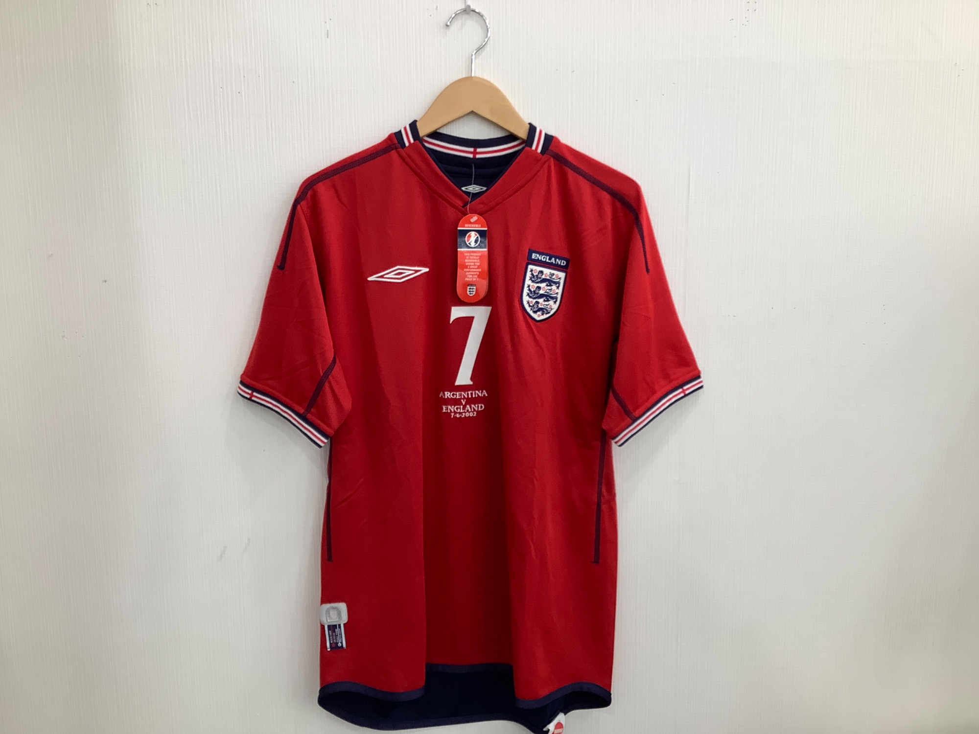 E177 UMBRO アンブロ イングランド代表ユニフォーム 2002年日韓W