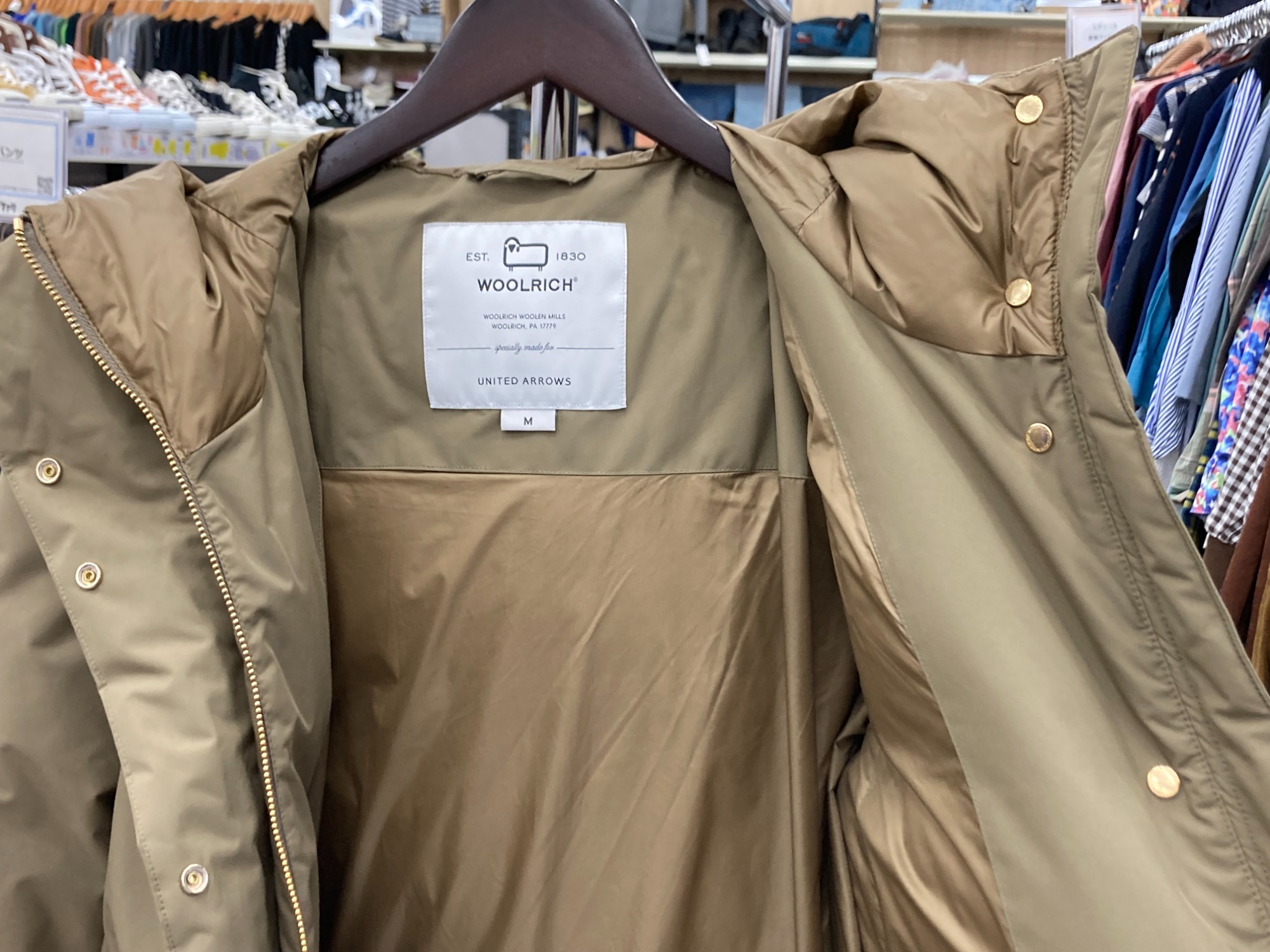 WOOLRICH×UNITED ARROWSのダウンジャケットが入荷いたしました