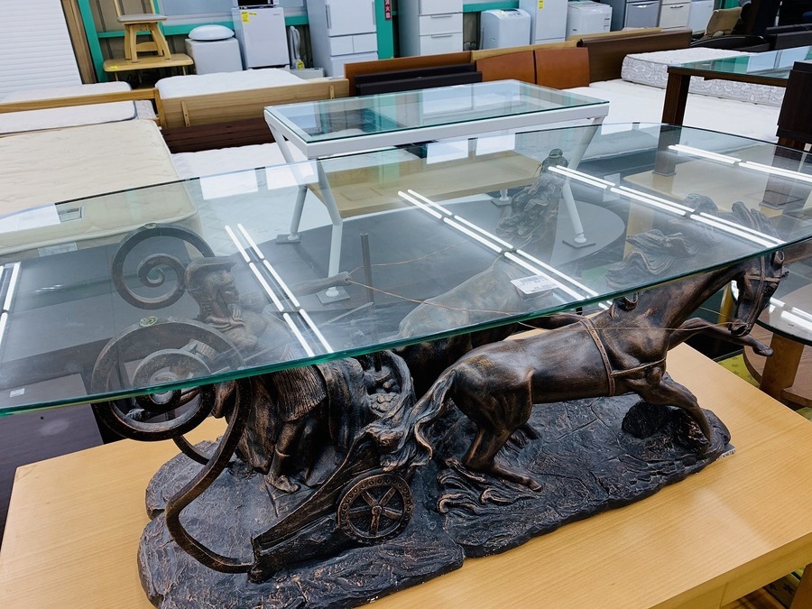 アンティークガラステーブル