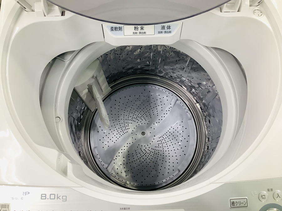 SHARP（シャープ）全自動洗濯機 ES-GV8C-S 2019年製入荷しました