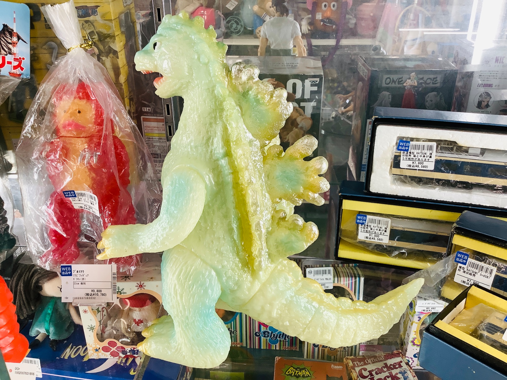 懐かしレトロ】ブルマァク ジャイアントゴジラ クリアグリーン 懐かしレトロ】ブルマァク ジャイアントゴジラ クリアグリーン