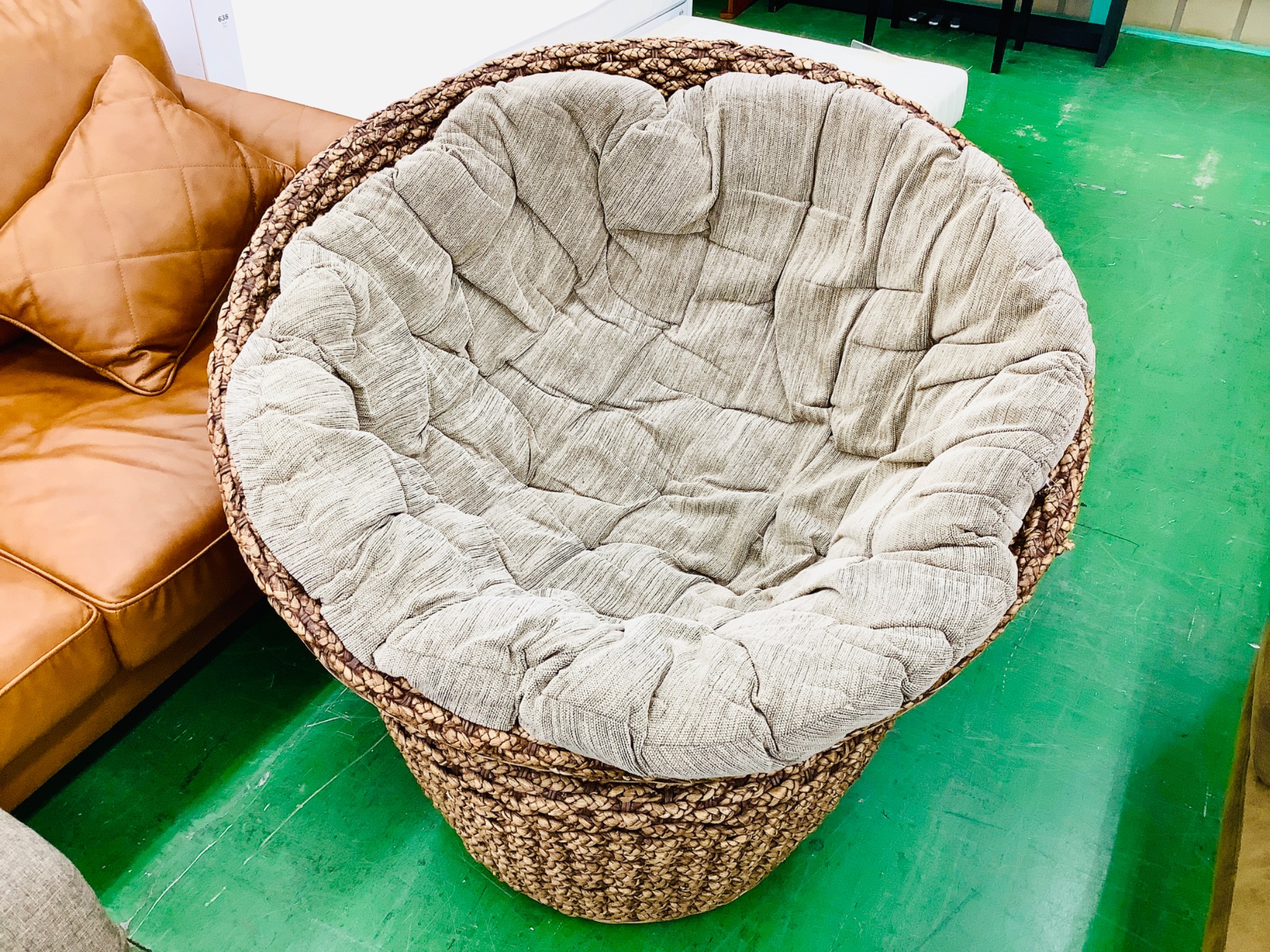 パパさんチェアーウォータヒヤシンス円形 1人掛けソファ- 送料込み