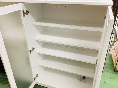 キッチン収納の2枚扉レンジ台