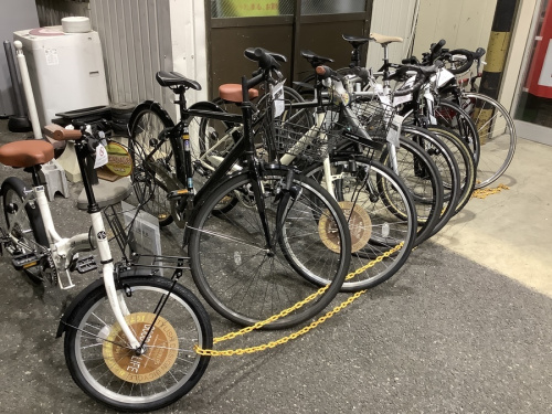 キャンプの自転車