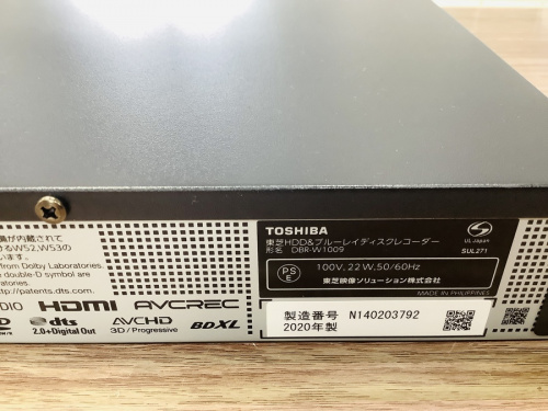 TOSHIBAのDBR-W1009