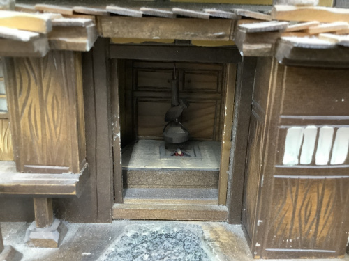 ジオラマの古民家 ヨゴレ有 オルゴール 稼働します