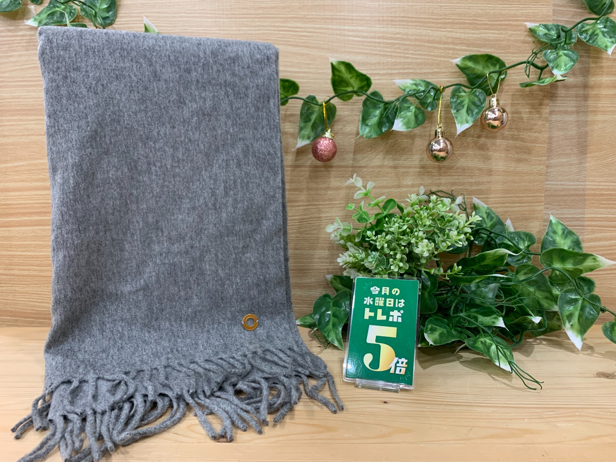 LoroPiana ロロピアーナ　マフラー　カシミヤ　グリーン ロロピアーナ メンズ カシミア ニットマフラー カーキ×青緑 Loro