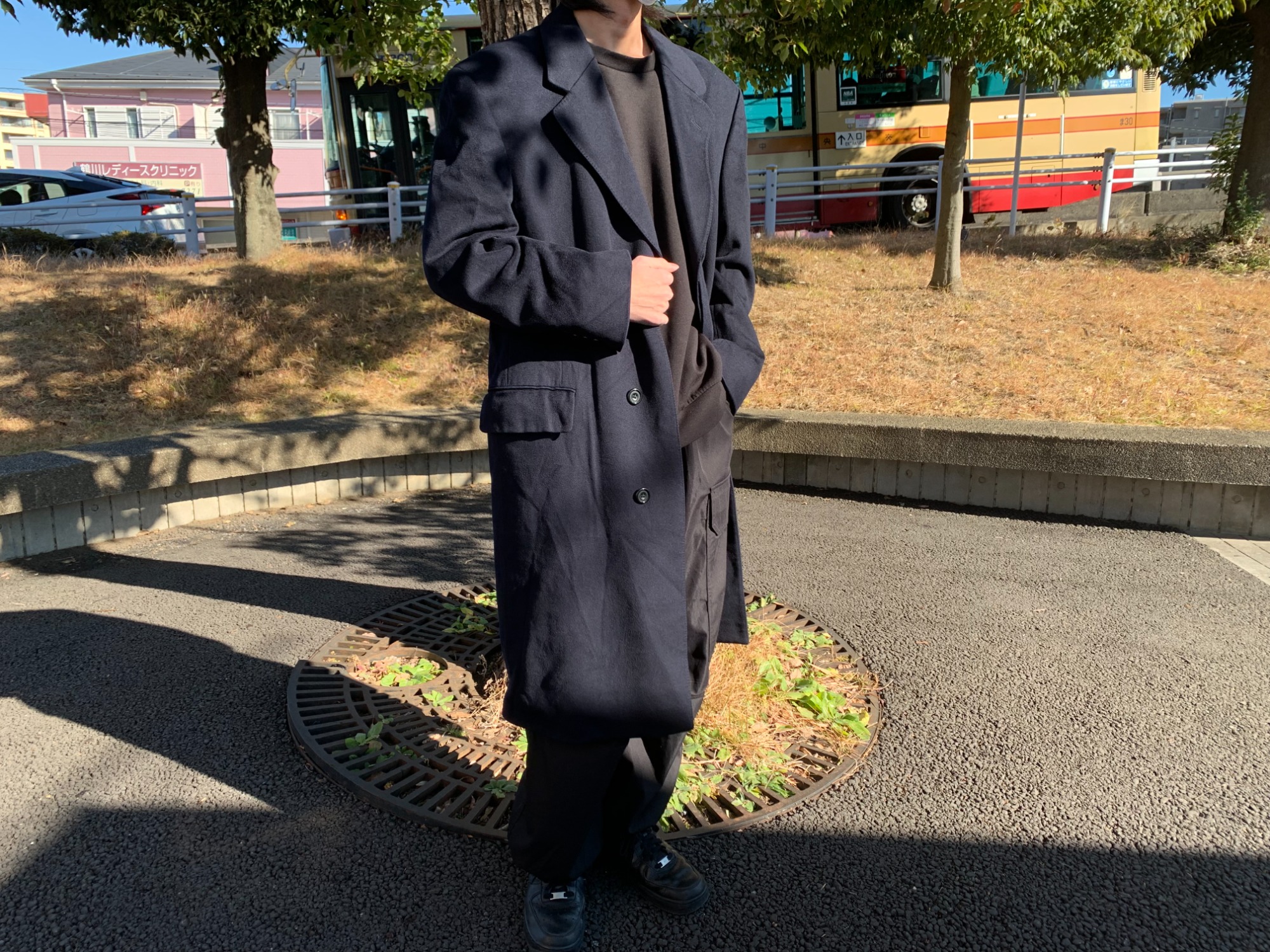 アクアスキュータム COLOMBO ウール チェスターコート ネイビー 8 M Aquascutum/アクアスキュータム ウールチェスターコート が買取入荷