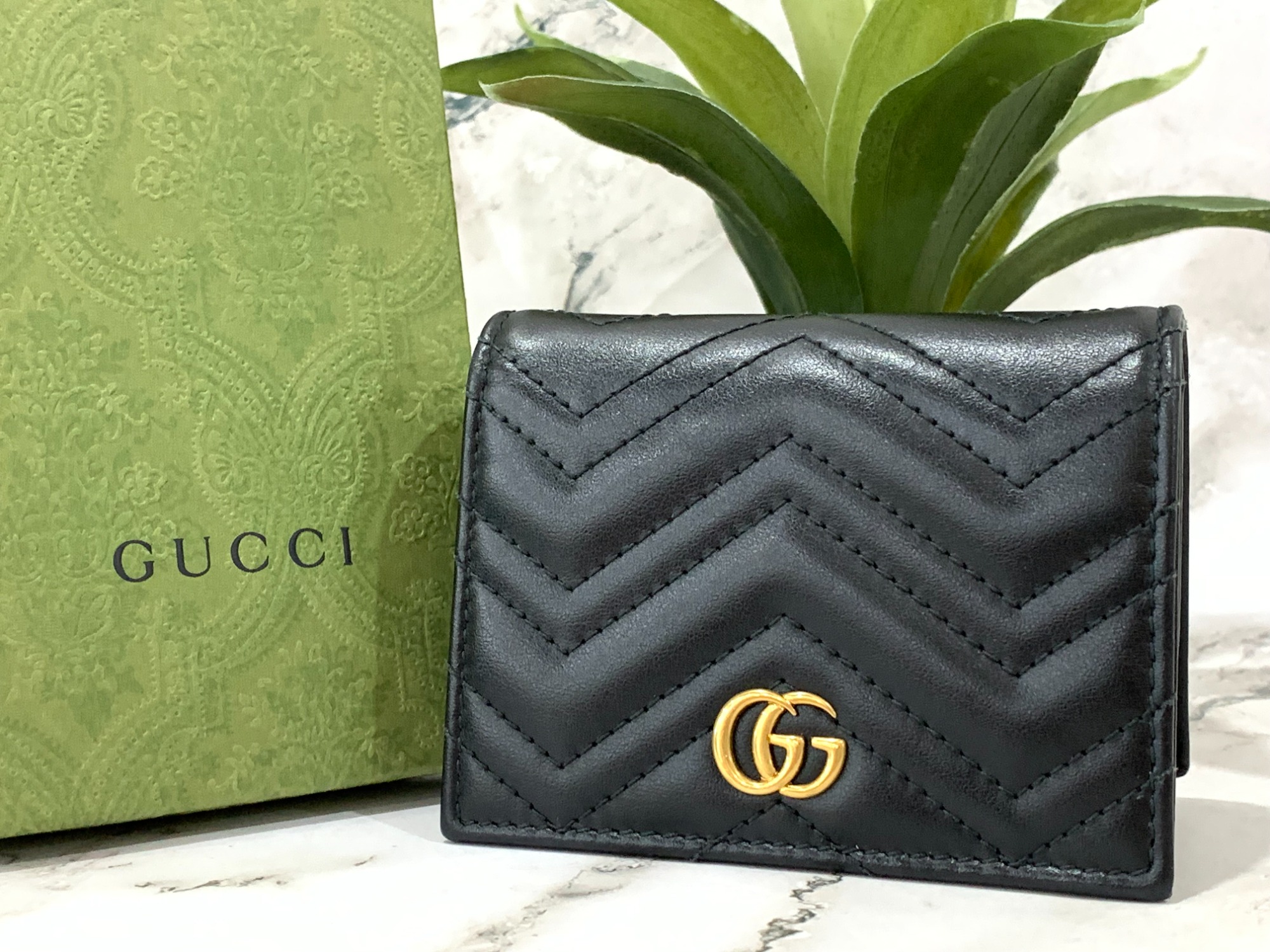 GUCCI/グッチ】GGマーモント キルティングウォレット 466492が