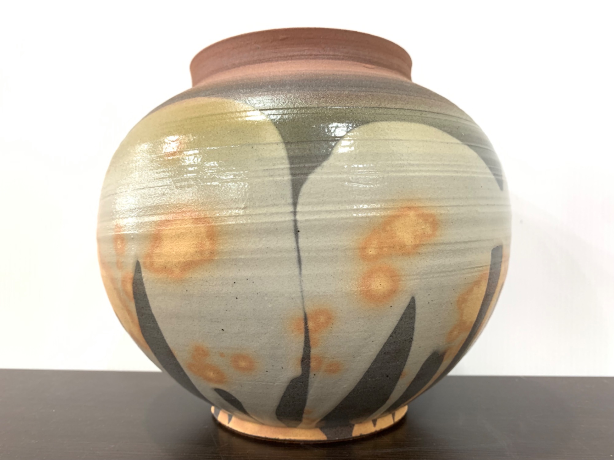 【希少】萩焼 大和努　花瓶　山口県無形文化財 大和保男次男 無形文化財萩焼保持者 大和努 花瓶 大和努作 萩焼 ぐい呑