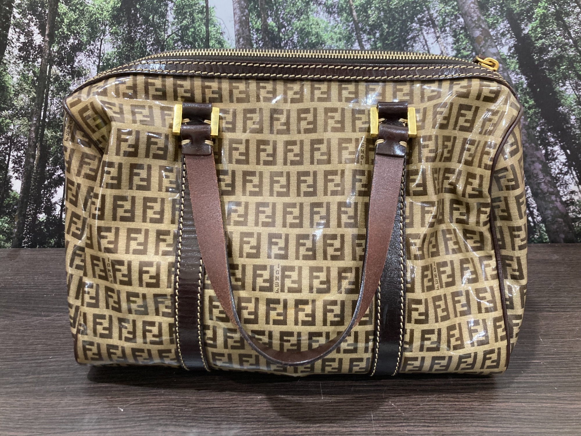 FENDI - オールド フェンディ ボストンバッグ ズッカ柄 FFロゴ