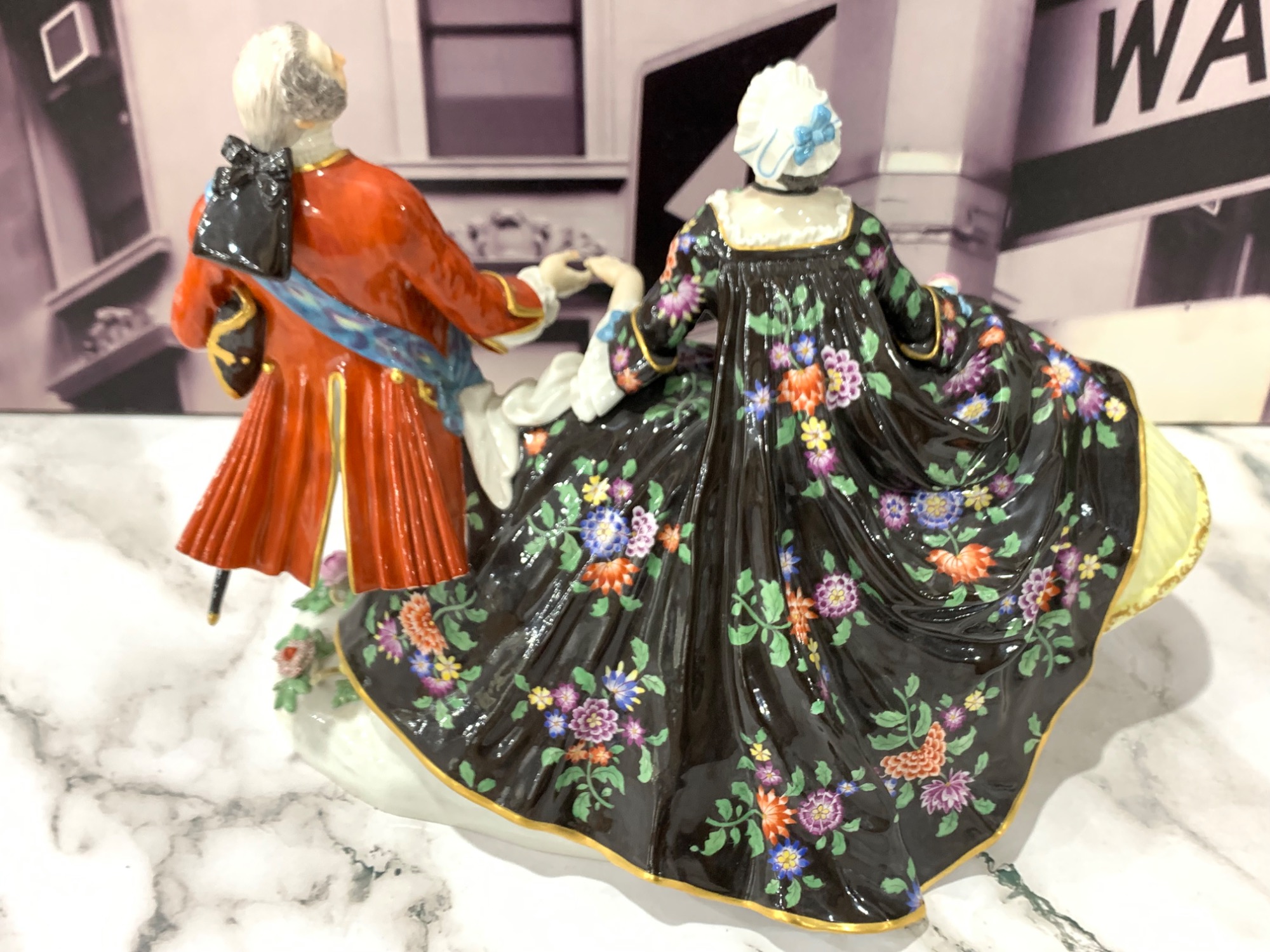 MEISSEN／マイセン】アウグスト3世とマリア王妃 舞踏会の