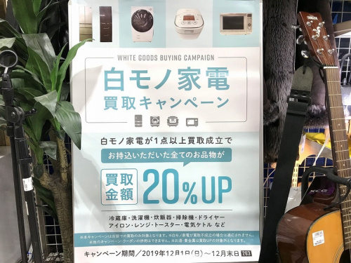 キャンペーンの白モノ家電