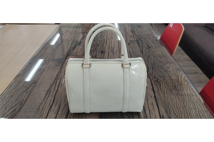 極美品✨クリスチャンディオール　ミニボストンバッグ　トロッター柄　エナメル　黄色 Christian Dior/トロッター ナンバー/ミニボストンバッグを買取