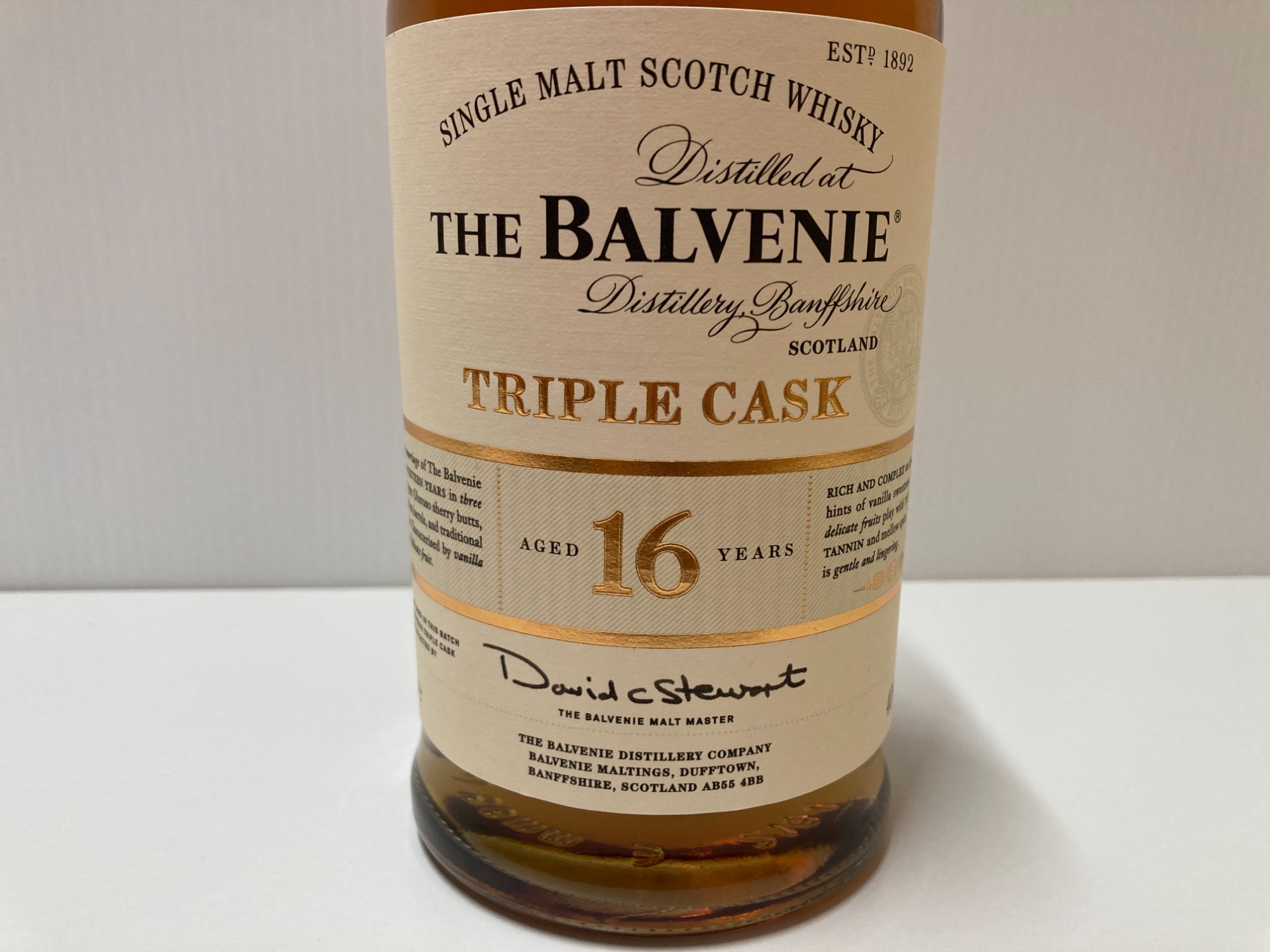 BALVENIE(バルヴェニー)16年トリプルカスクが入荷致しました