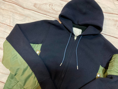 n*l様 sacai 異素材切り返しジップパーカー sacai(サカイ)のジップパーカーが入荷しました。｜2024年02月01日