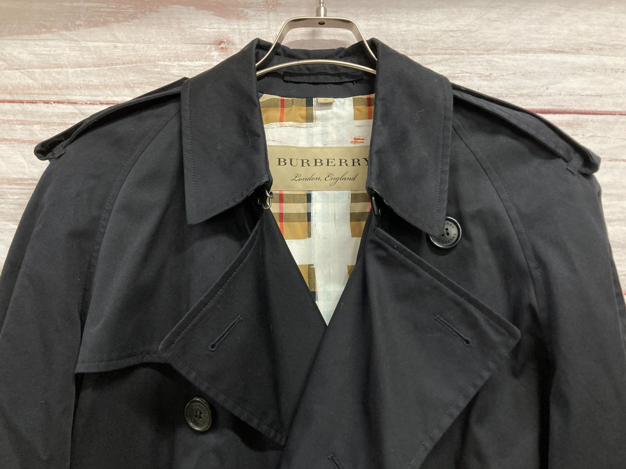 BURBERRY London England 2018AW ロングコート burberry/バーバリー通販 | ロング チェックラペル ギャバジン