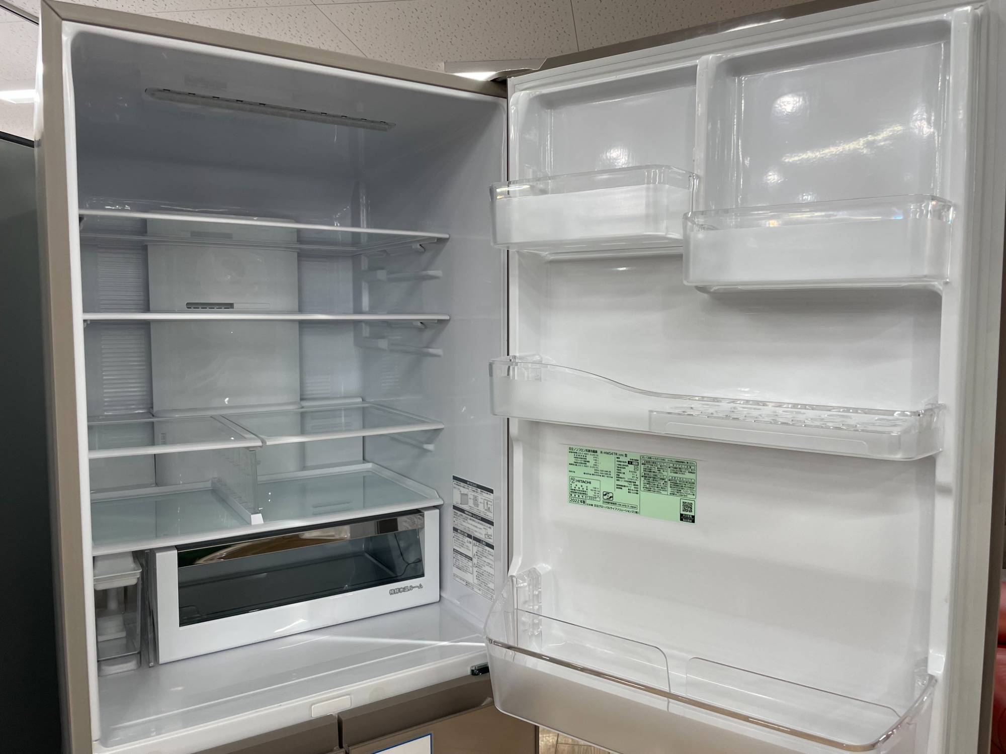 5ドア冷蔵庫 HITACHI（ヒタチ）R-HWS47R 2022年製 470L を買取