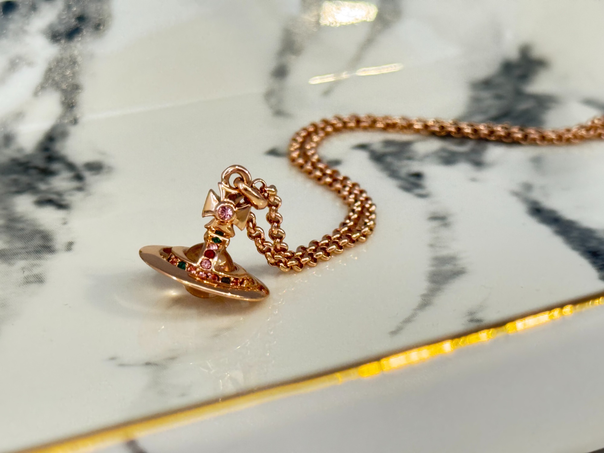 Vivienne Westwood⭐️オーナメンタルタイニーネックレス マーブル