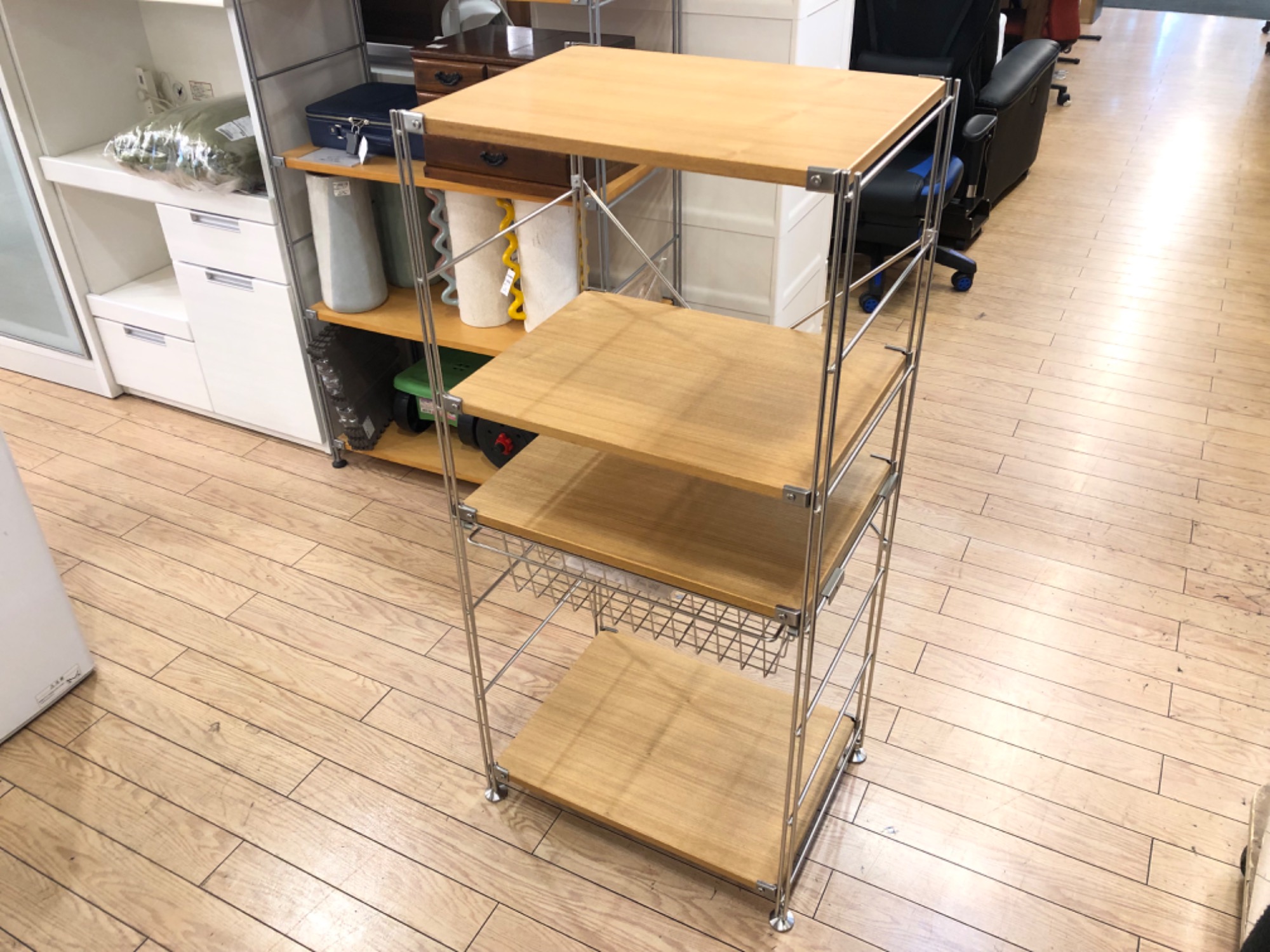 無印良品　ユニットシェルフ【トレファク桶川店】 無印良品のステンレスシェルフを買取入荷いたしましたのでご紹介します