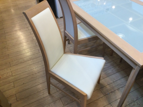 ダイニング5点セットのナチュラル×ホワイト