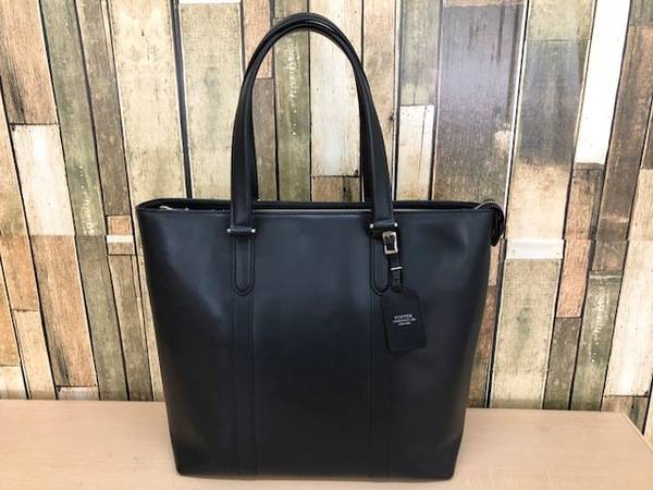 PORTER 黒レザー トートバッグ STAND TOTE BLACK LEATHER(スタンドトート ブラックレザー) TOTE