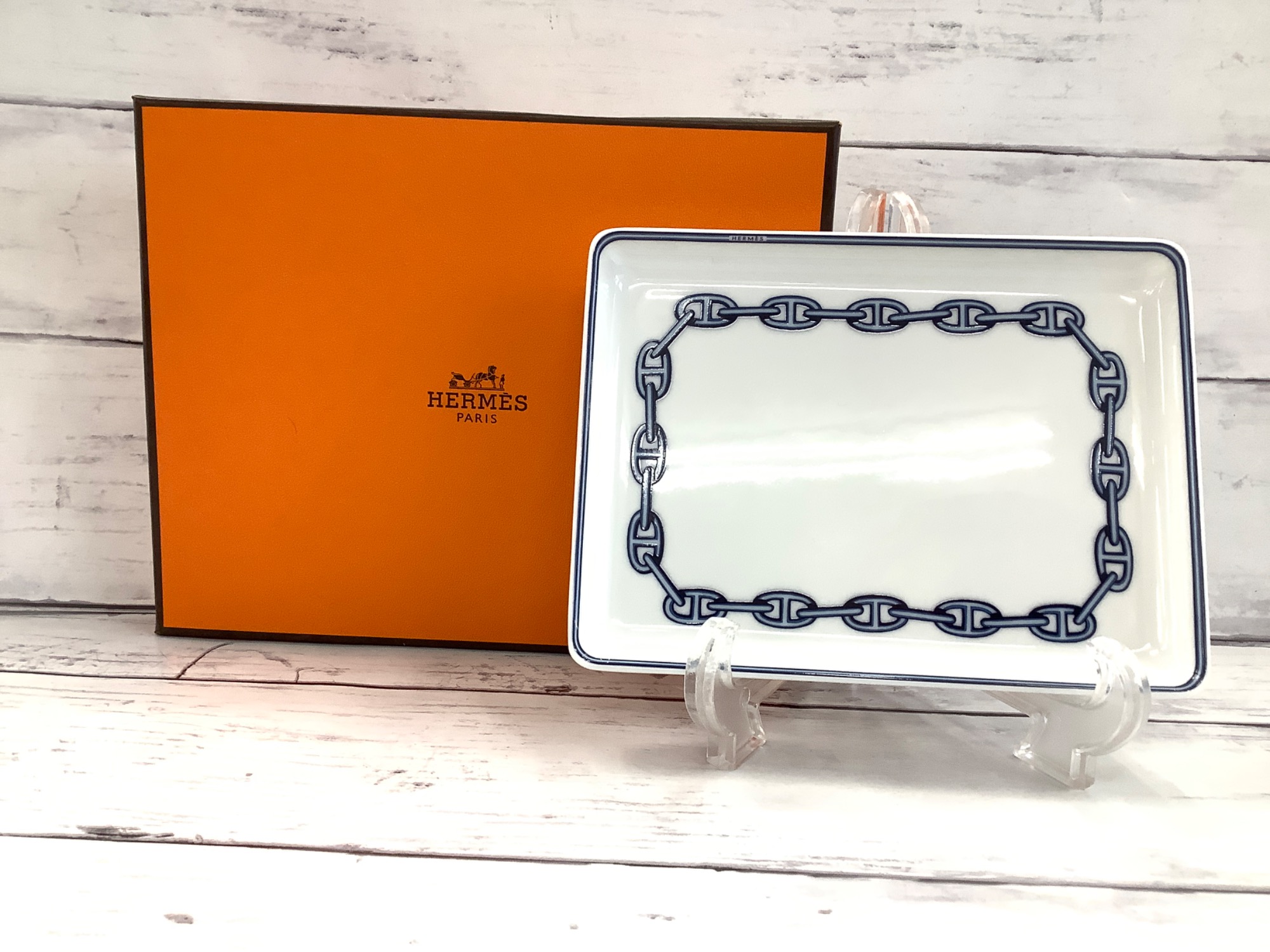 HERMES シェーヌダンクル スクエアプレート が買取入荷いたし