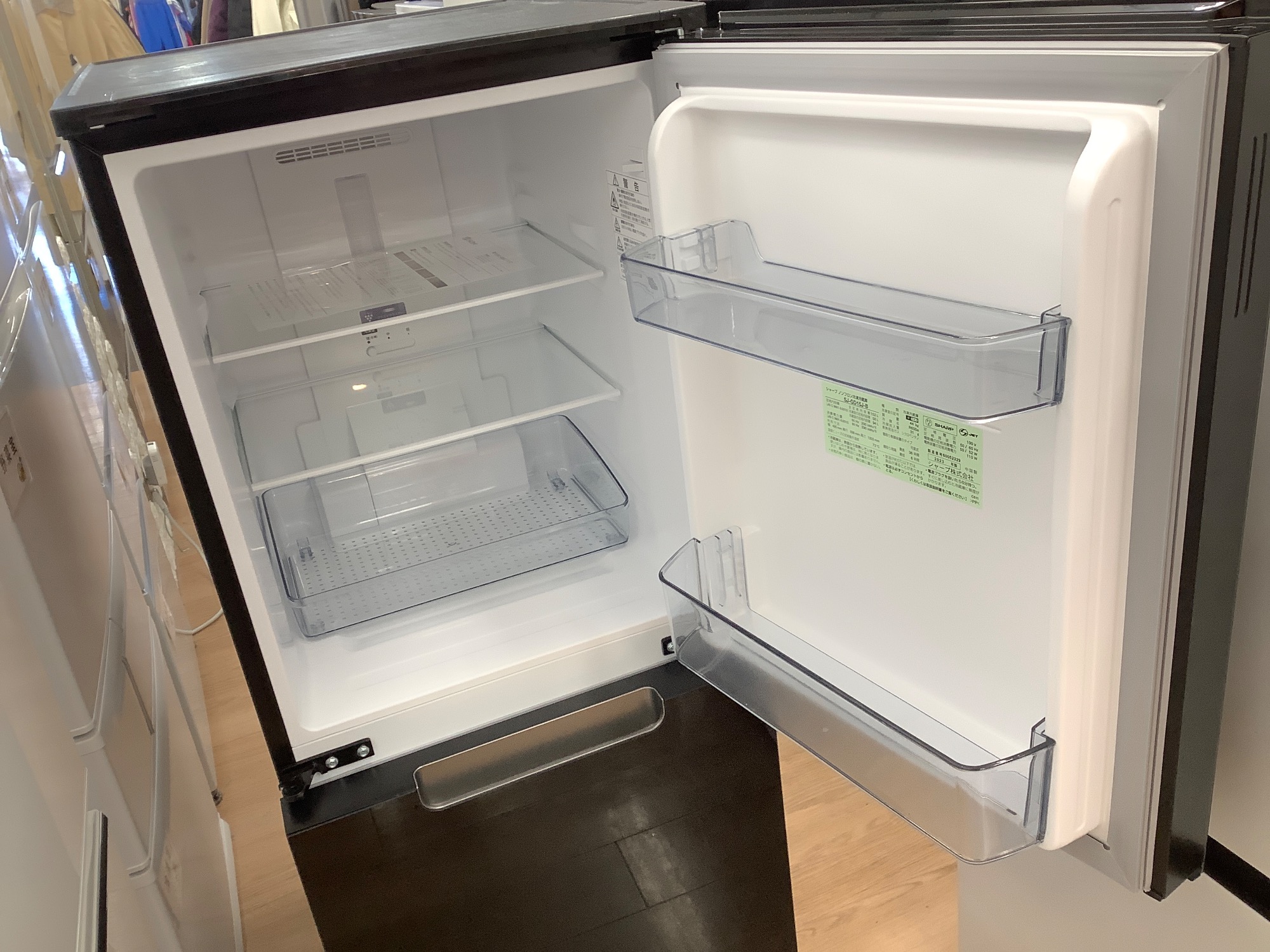 家電1年間保証対象商品！！】SHARP(シャープ)の2ドア冷蔵庫 SJ-GD15J-B