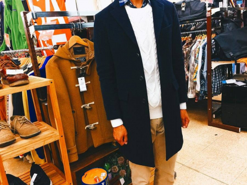 メンズファッションのチェスターコート