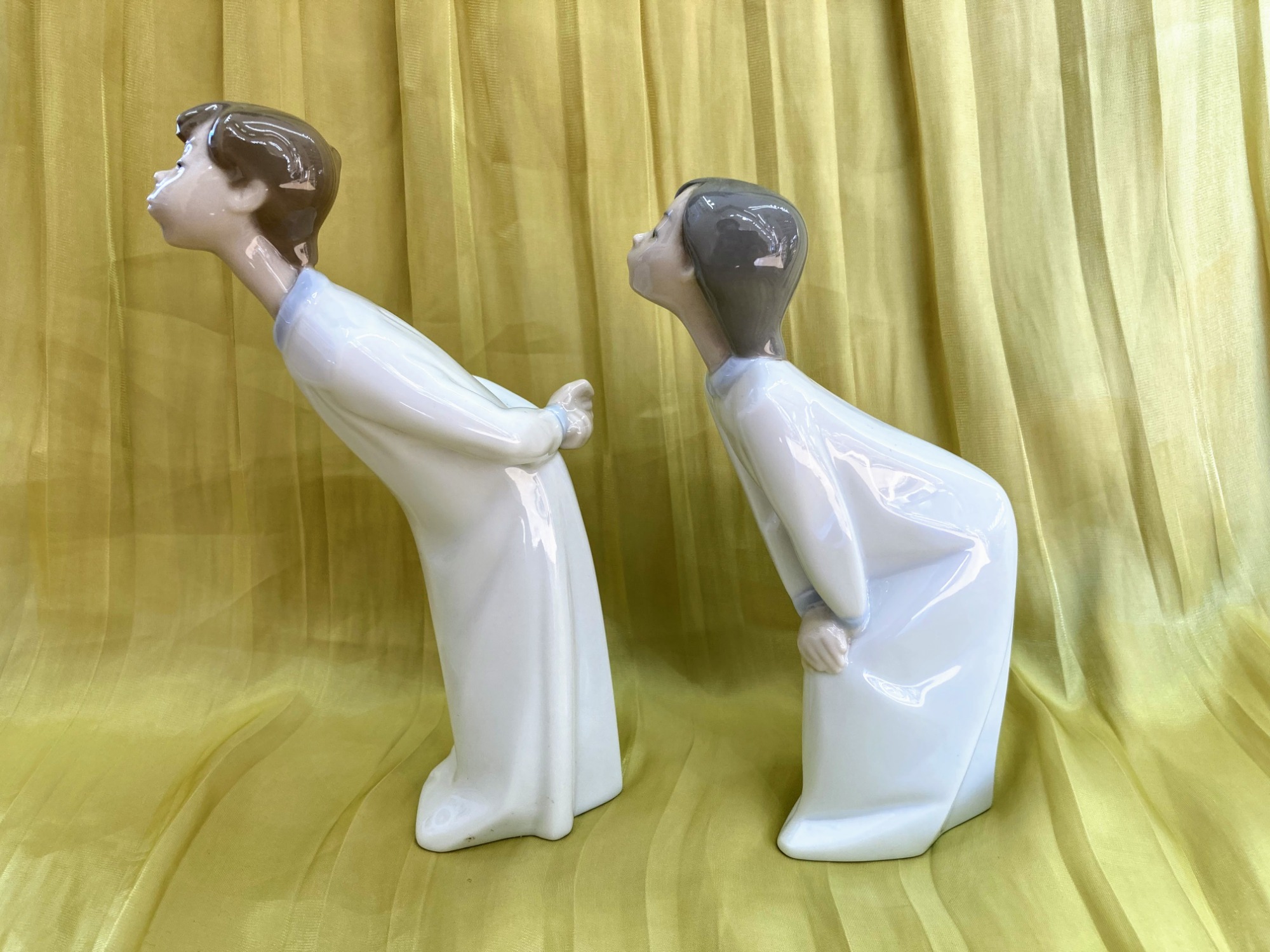 【愛品倶楽部柏店】LLADRO リヤドロ フィッシャーボーイ 釣りをする少年 フィギュリン LLADRO(リヤドロ)よりキスをする少年、少女のフィギュリンが買取入荷