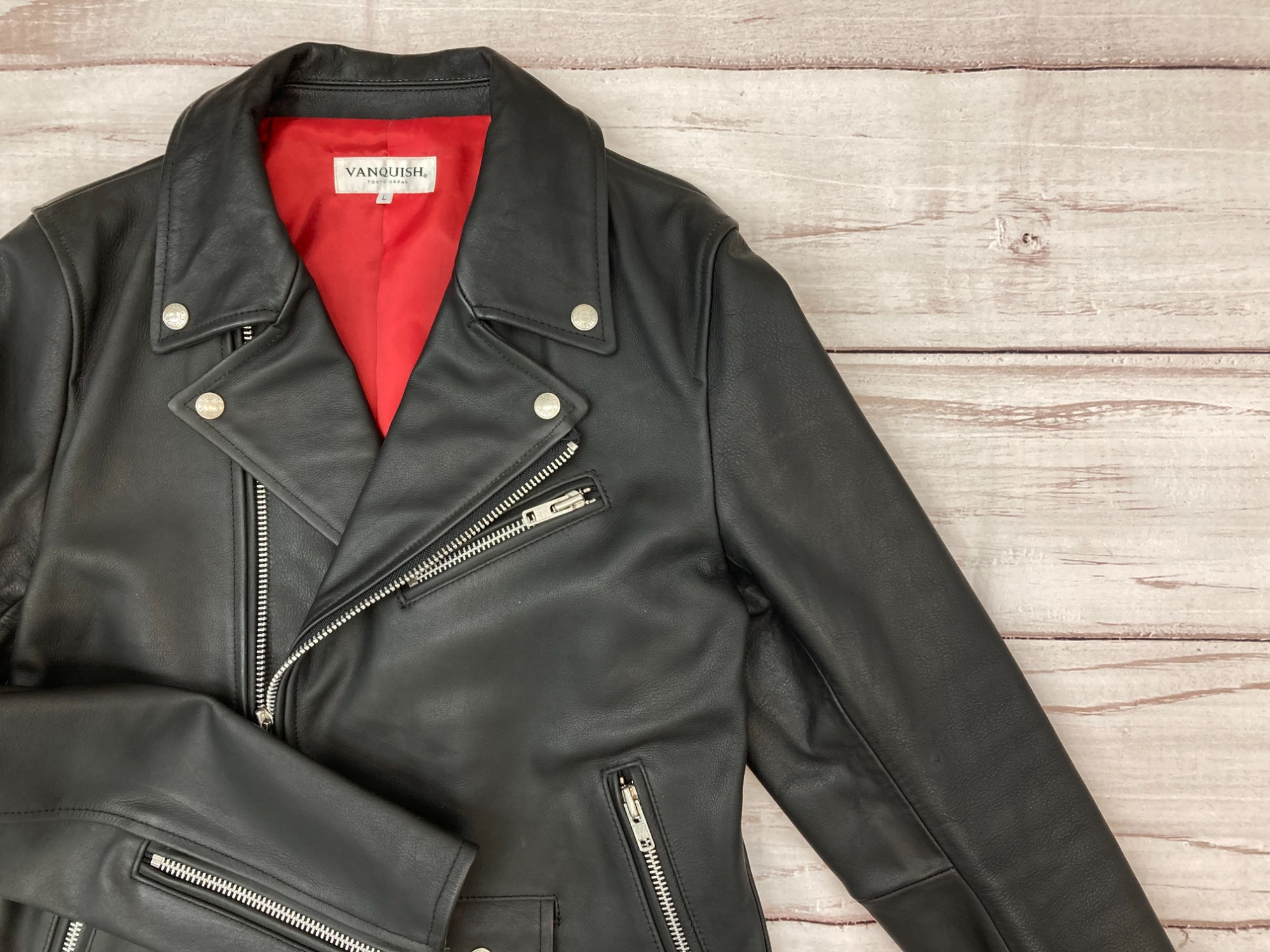 VANQUISH(ヴァンキッシュ)よりダブルレザージャケットが買取入荷しま