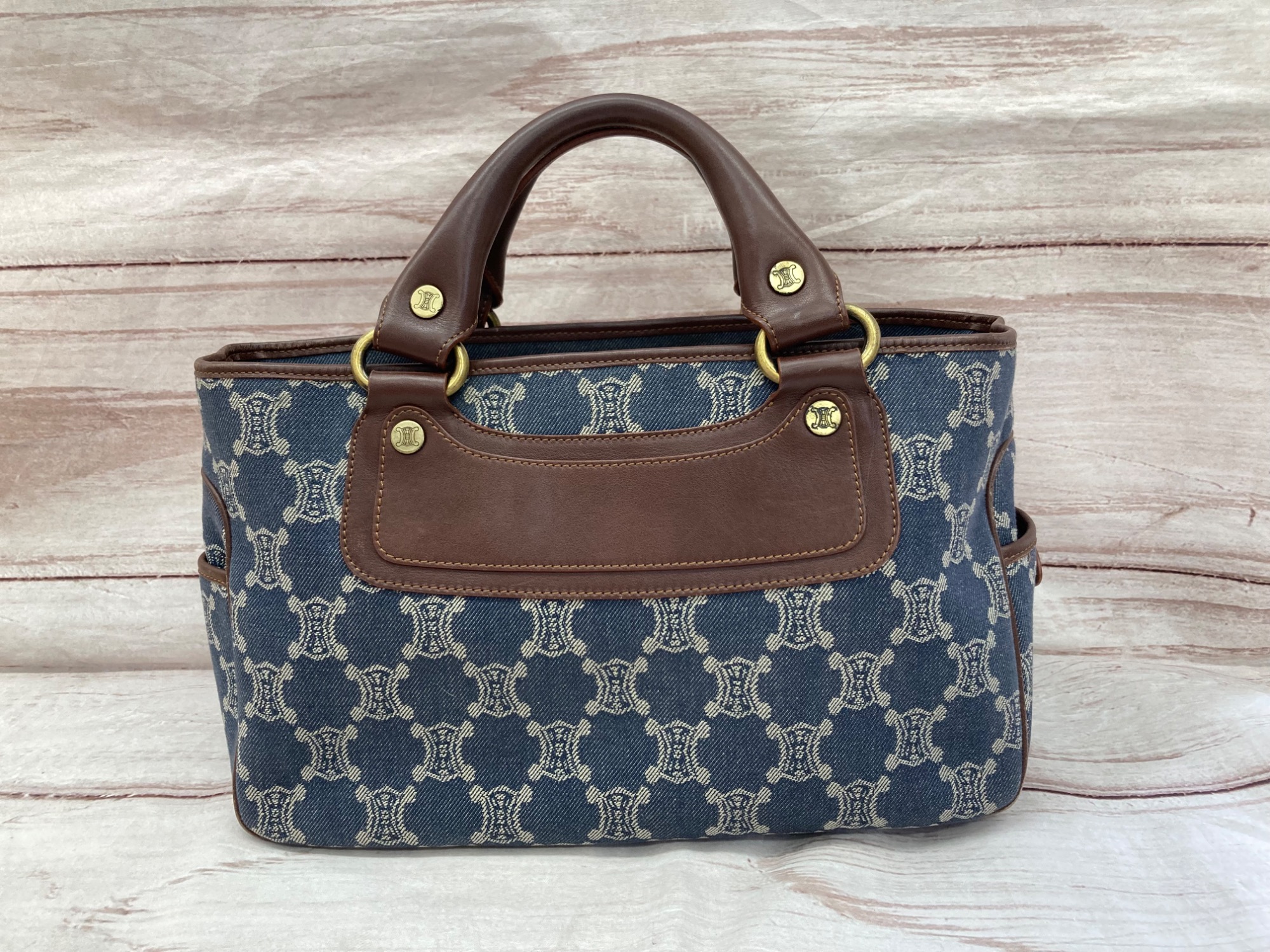 美品【CELINE】ハンドバッグ　ブギーバッグ　デニムバッグ　パリマカダム柄 CELINE(セリーヌ)よりマカダム柄のデニムブギーバッグが買取入荷