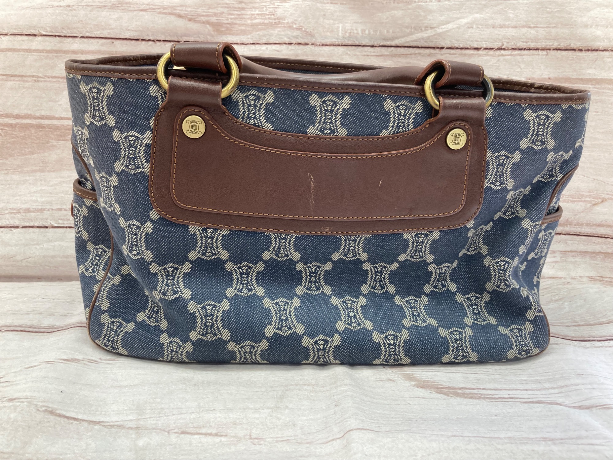 セリーヌ ブギーバッグ レザー×デニム パリマカダム柄 セリーヌ ブギー