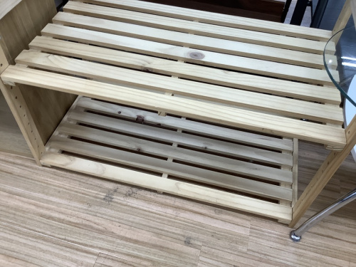 オープンシェルフの無印良品