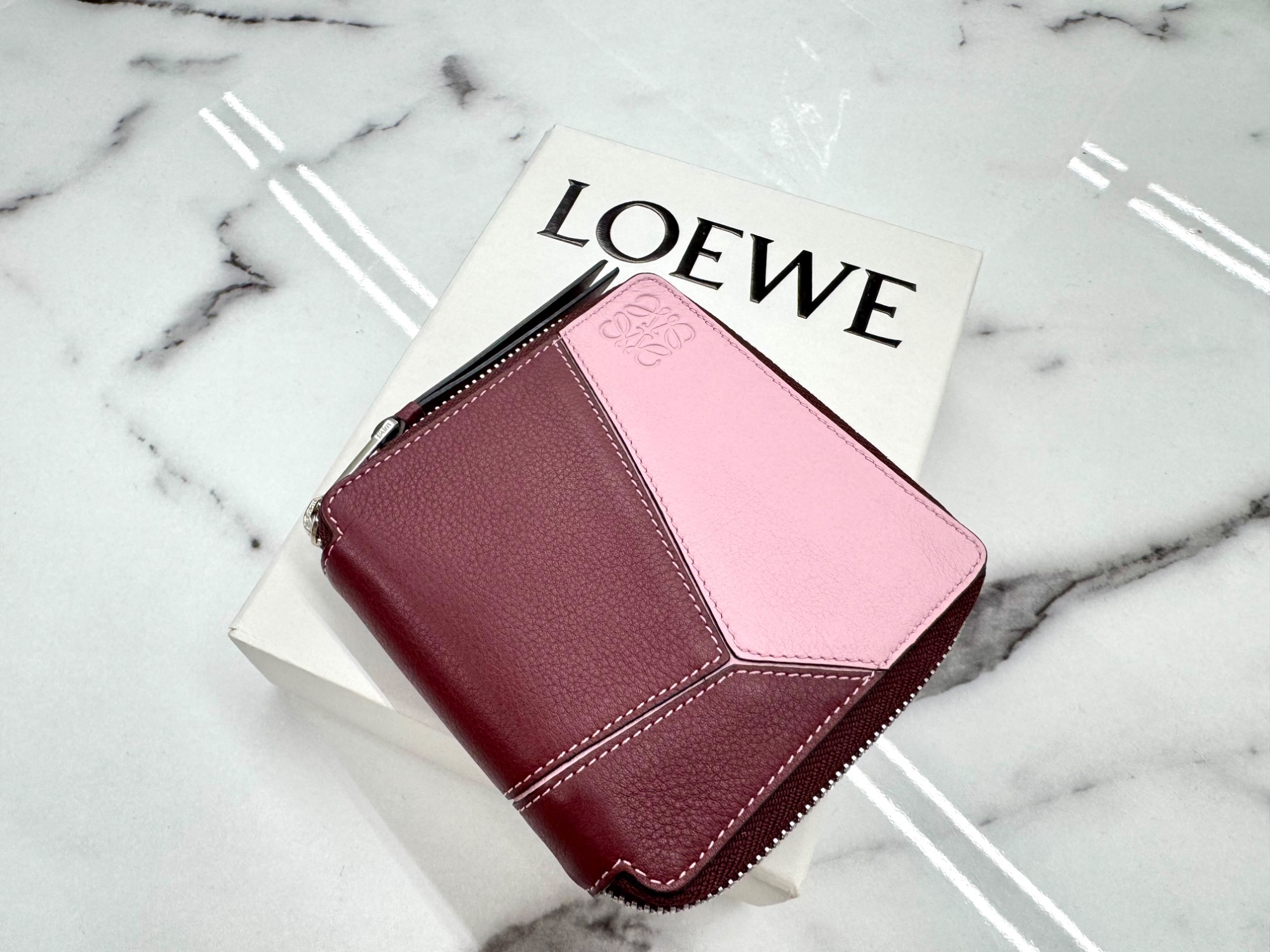 極美品 ロエベ パズル コンパクトジップウォレット マルチカラー