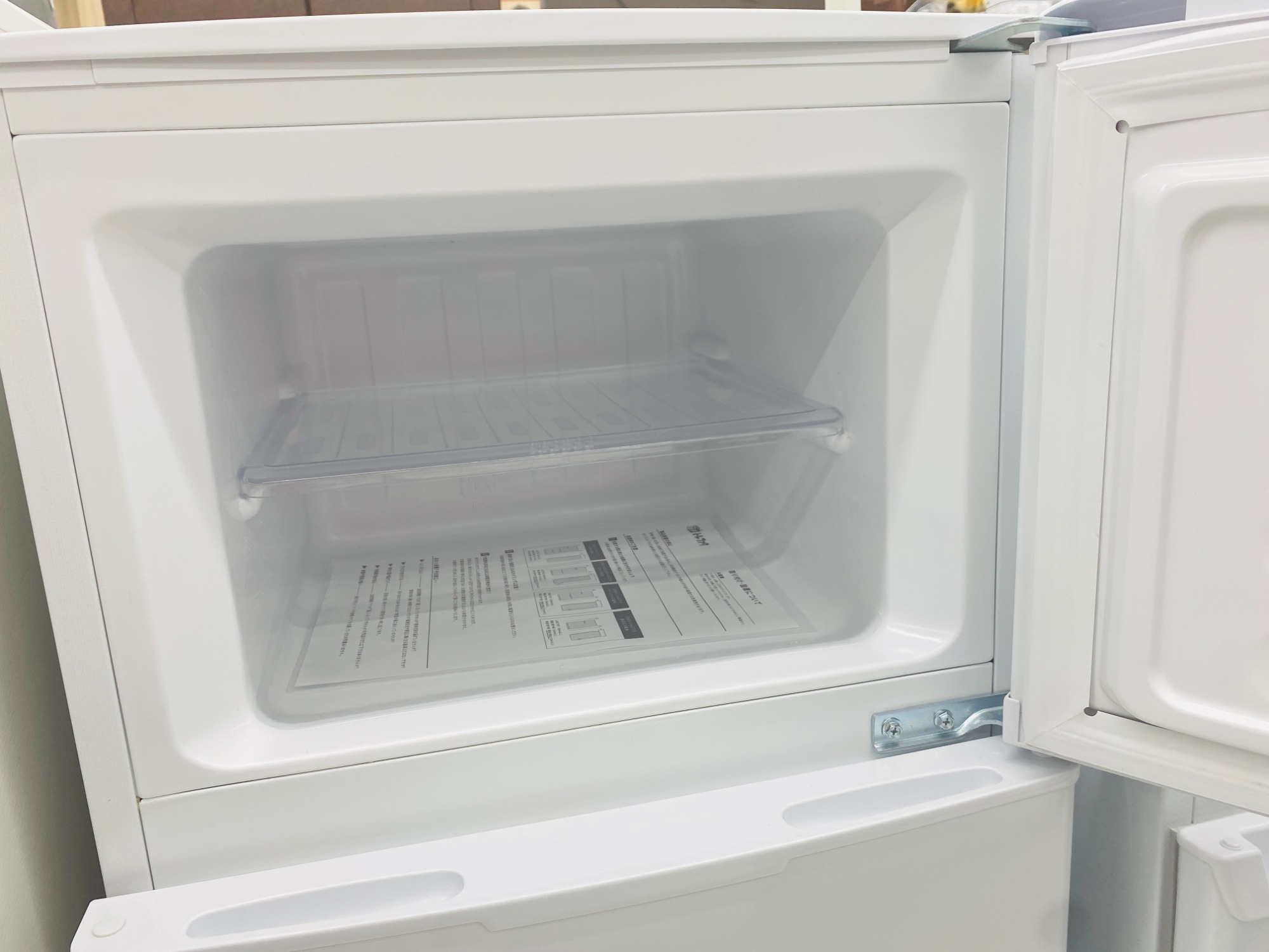 1年保証付き】2023年製 IRIS OHYAMAの2ドア冷蔵庫 IRSD-12B-W を