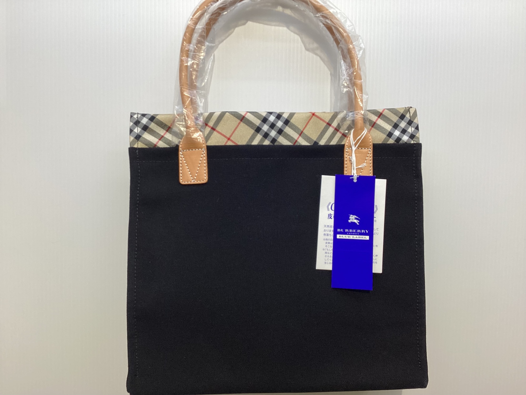 BURBERRY BLUE LABEL チェック柄トートバッグ - メルカリ
