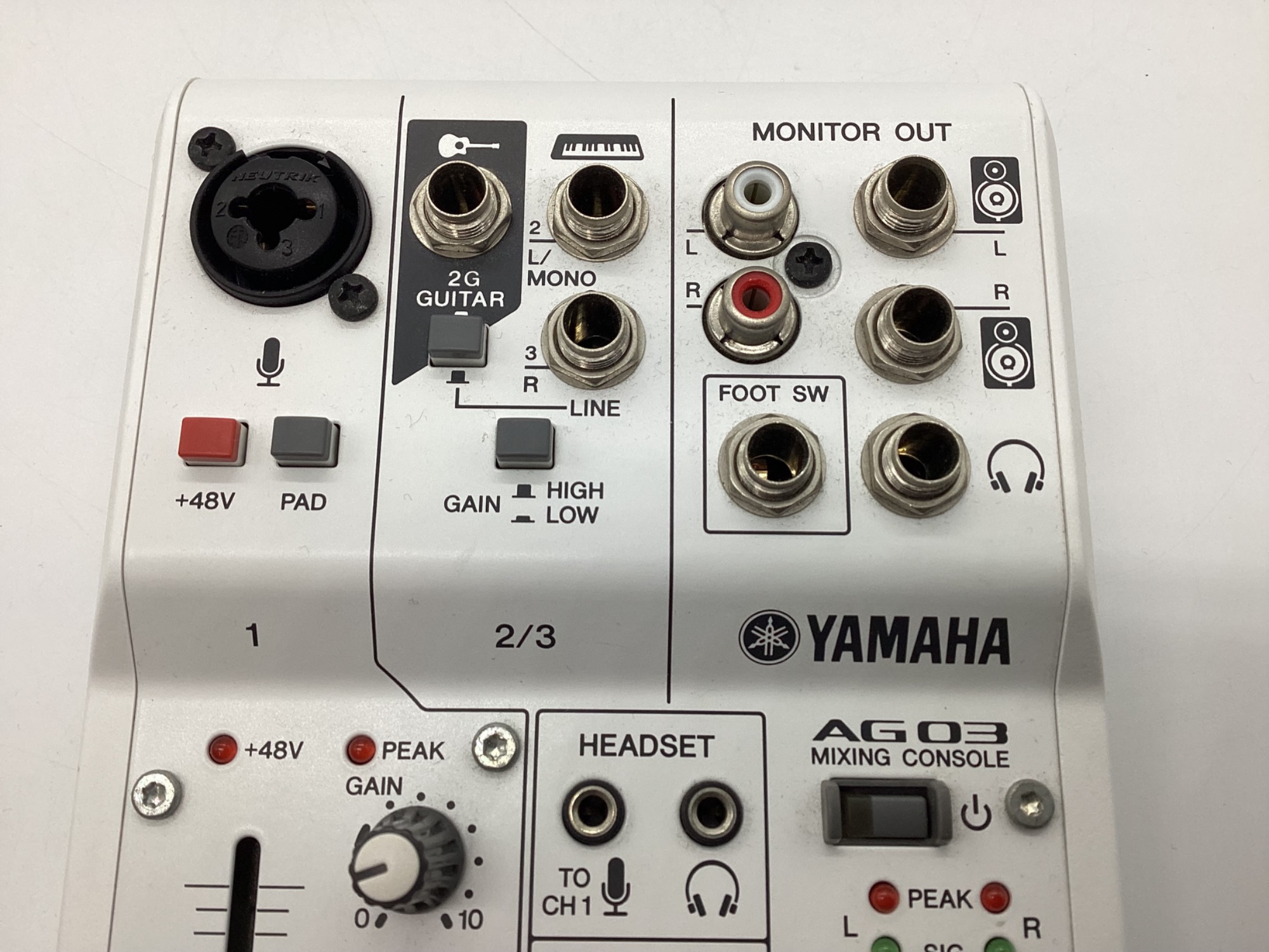 【YAMAHA AG03】ライブストリーミングミキサー【美品】 YAMAHA AG03MK2 W ホワイト ライブストリーミングミキサー
