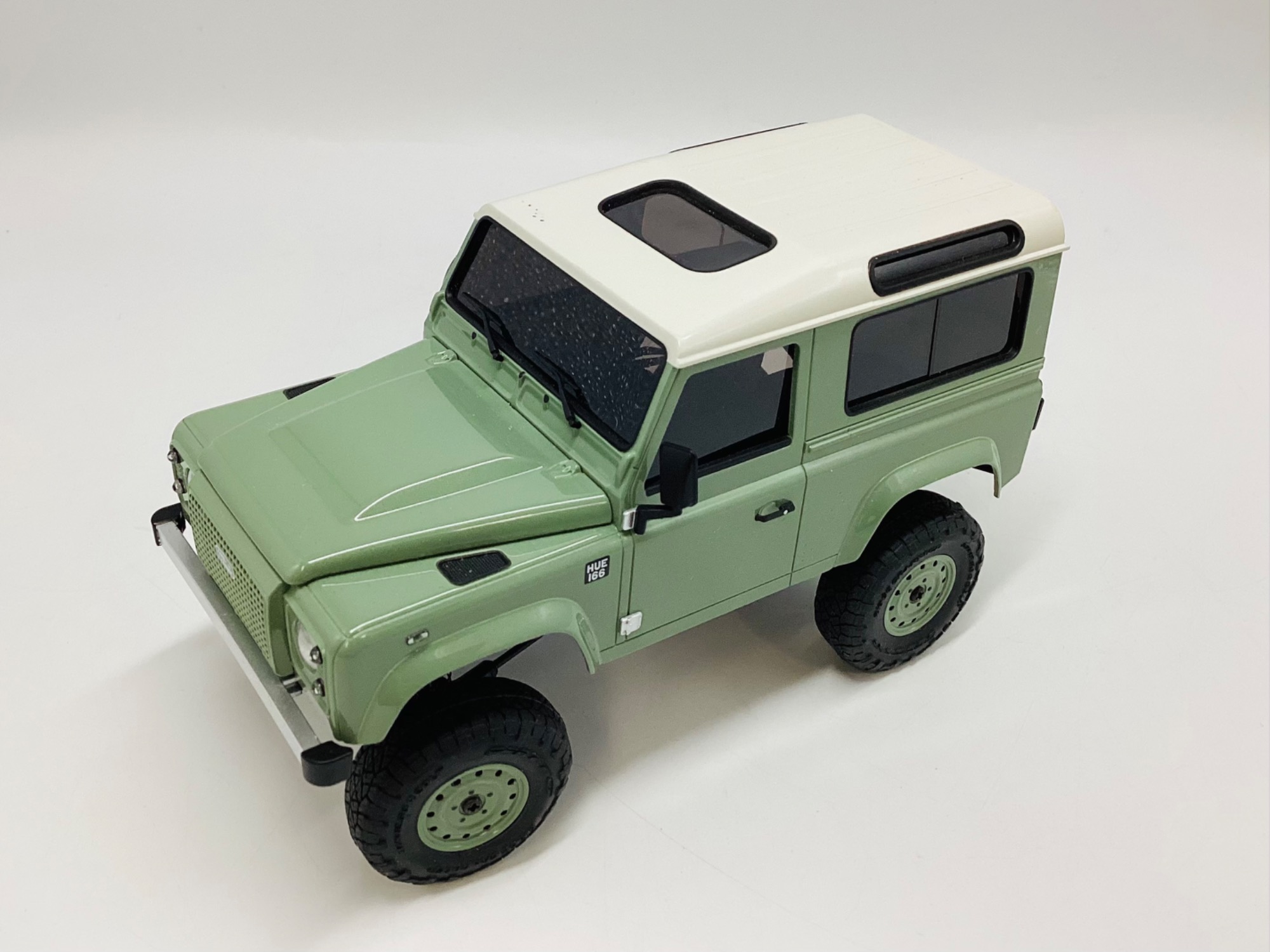ミニッツ4×4 ディフェンダー　中古品　ライトユニット付き　即購入　大幅値下げ可 京商 ミニッツ4×4 レディセット ランドローバー ディフェンダー 90