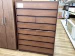 FUCHU KAGU / 府中家具】ハイチェスト ブラウン｜しっかり収まる木製