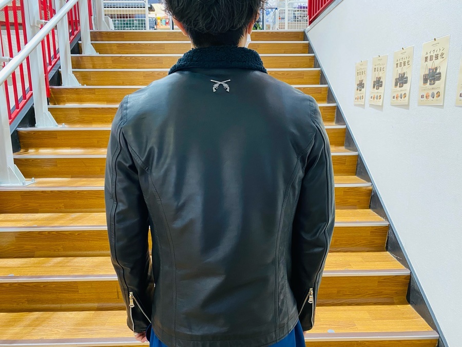 roar ロアー SPUN ツイードライダースジャケット 2 定価5万 LUA×Y'2 LEATHER 】 ルア別注ホースハイドライダースジャケット [ Lot