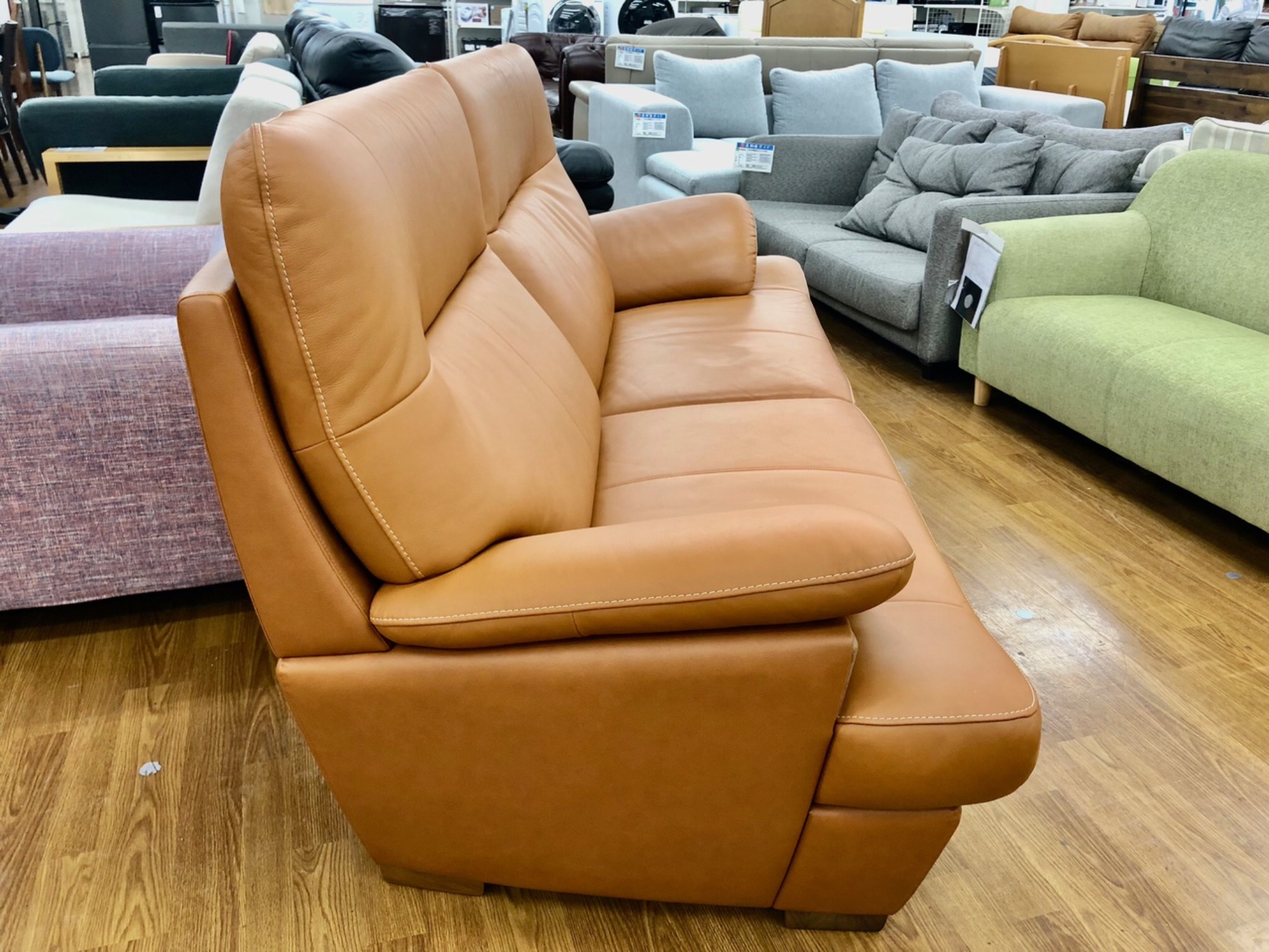 karimoku】チターノシリーズのレザーソファーを買取入荷しました