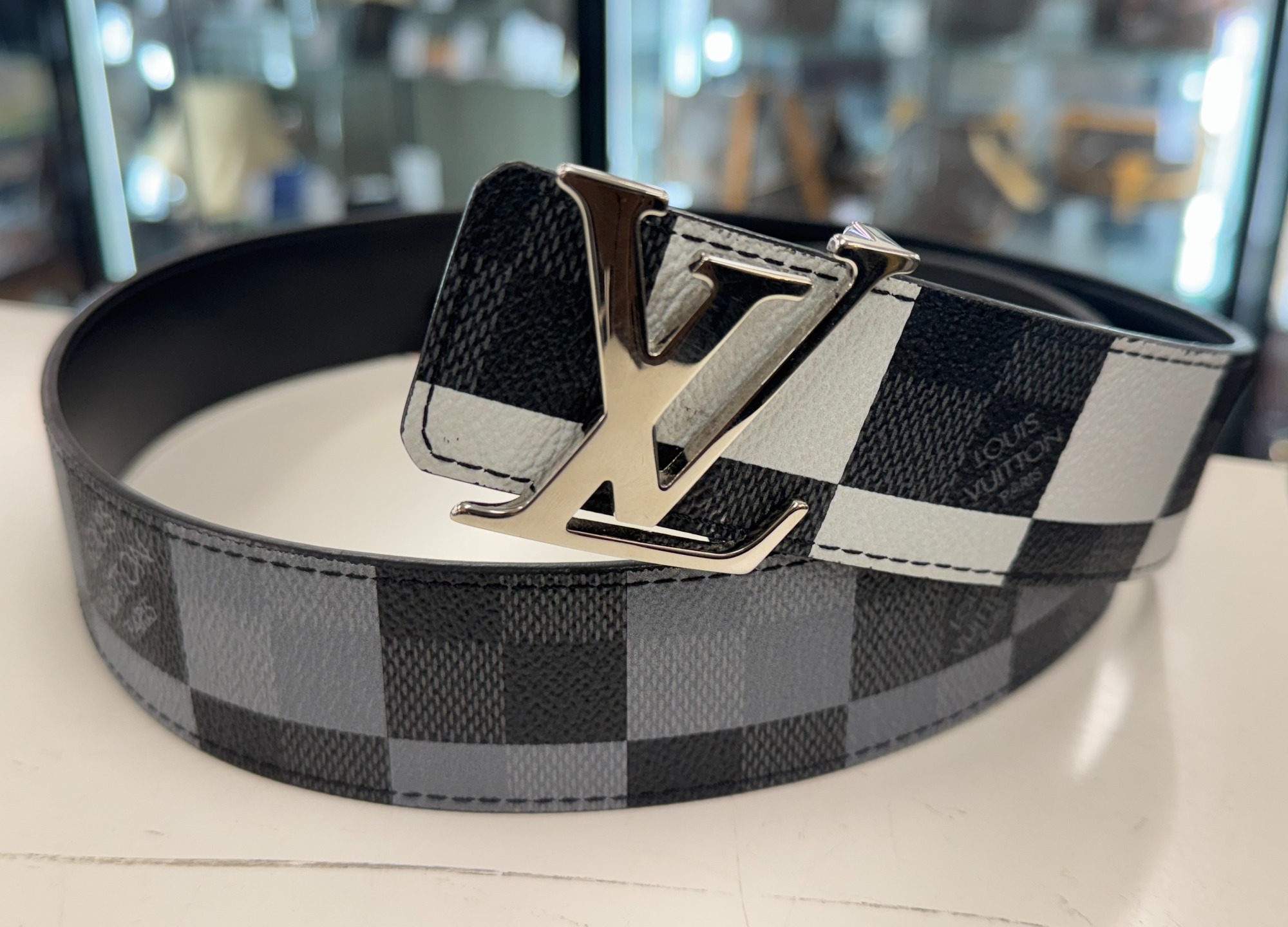 ルイヴィトン M9103 ダミエ サンチュール ノワール ベルト IBO52